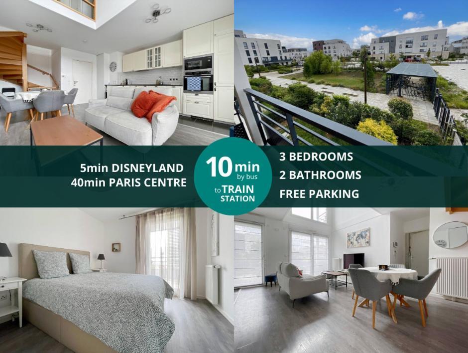 Le Colisee - Appartement Duplex Pour 6 A Disneyland Paris Montévrain Eksteriør billede